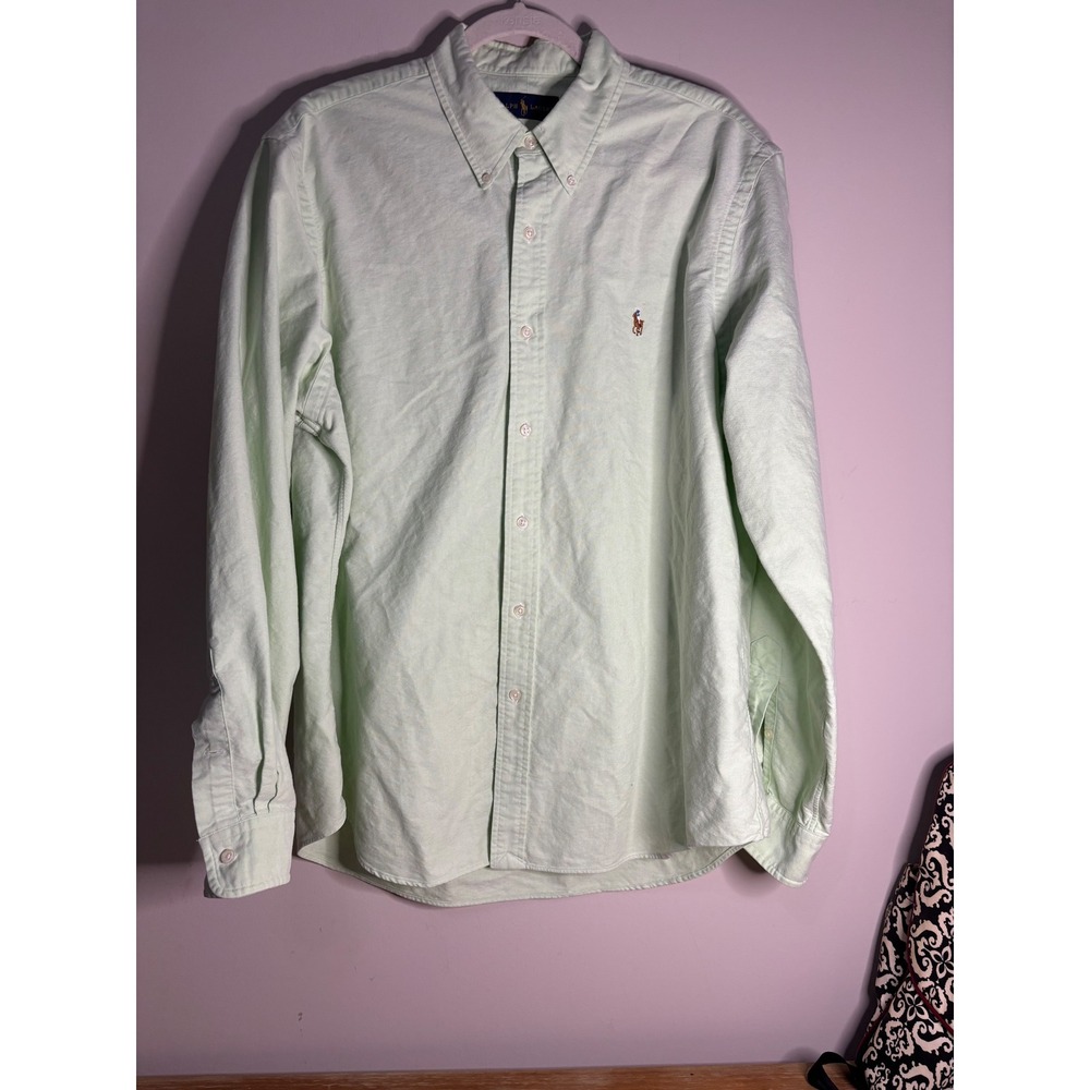 Ralph Lauren Mens Classic Fit Long Sleeve Button‎ Down Shirt Mint Green XL